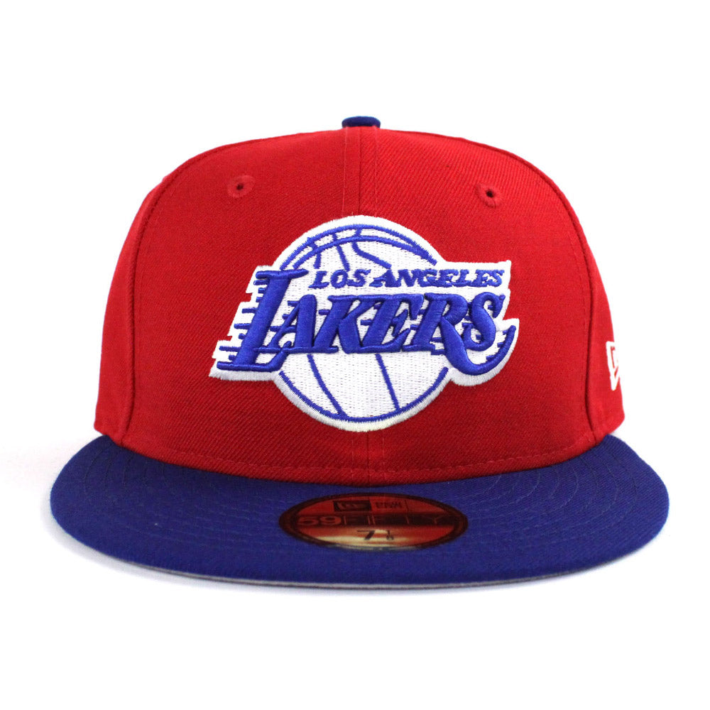 Men's New Era Red/Navy Los Angeles Lakers 59FIFTY Fitted Hat