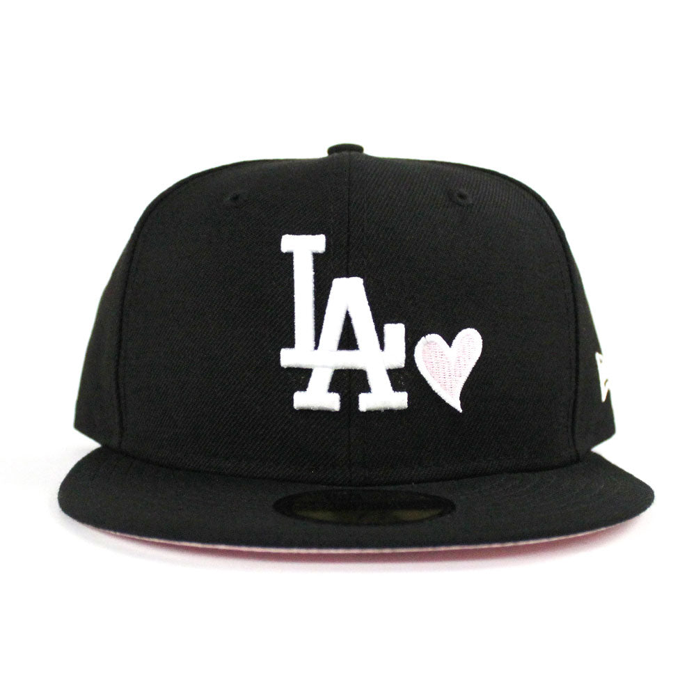 Love Los Angeles Dodgers New Era Fitted 59Fifty Hat (Black Pink