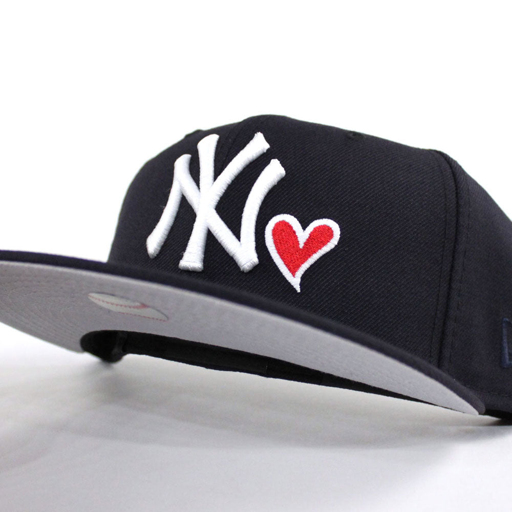 Love New York Yankees New Era 59Fifty Fitted Hat (Navy Gray Under Brim) ‚Äì  NY Yankees Grey Under Bottom Fitteds ‚Äì Gray Under Visor 5950 Caps –  ECAPCITY