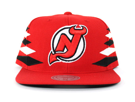 New Jersey Devils Mitchell & Ness Vintage Hat Trick Snapback Hat - Red
