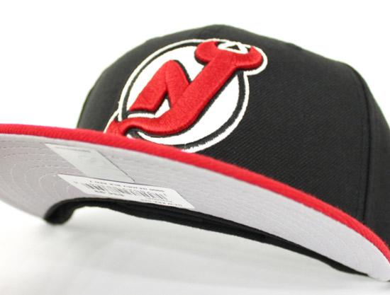 New Jersey Devils PAINTBRUSH SNAPBACK Black-White-Red Hat