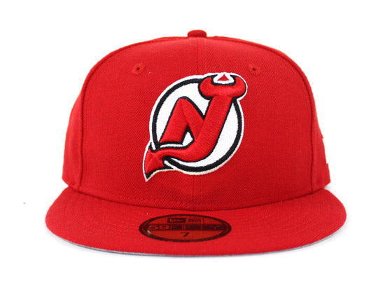 Vintage New Jersey Devils Fitted Hat New Era Made USA Size 7 