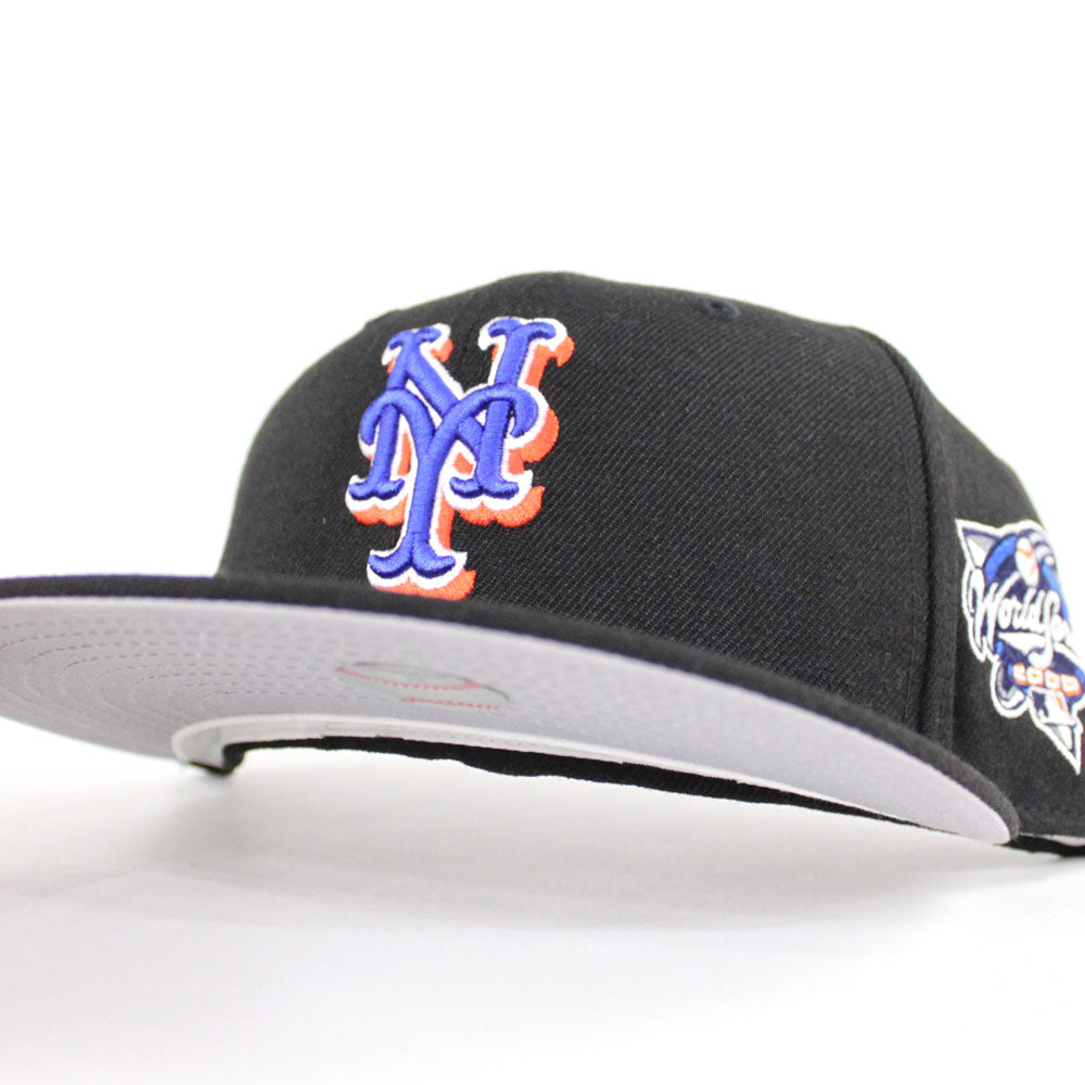 New York Mets 2000 World Series New Era 59Fifty Fitted Hat (Black Road Gray  Under Brim)