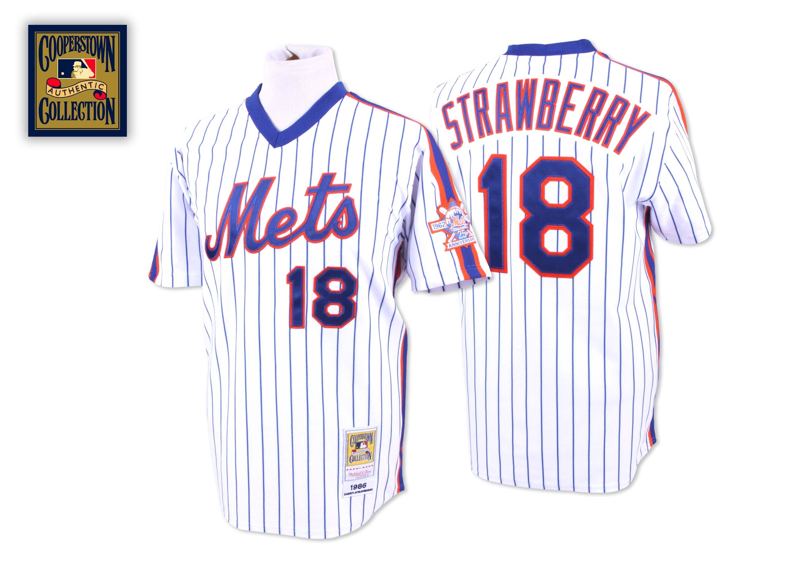 New York Mets #18 Darryl Strawberry 1986 Mitchell and Ness Authentic J –  ECAPCITY