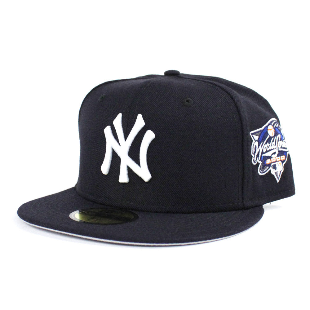 New York Yankees 2000 World Series 59FIFTY New Era Fitted Hats (Navy Gray Under BRIM) - NY Fitteds - Grey Bottom Custom 59FIFTY Caps 7 1/4
