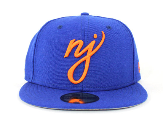 NJ Script New Era Fitted Hats (NEW YORK METS COLOR WAY GRAY