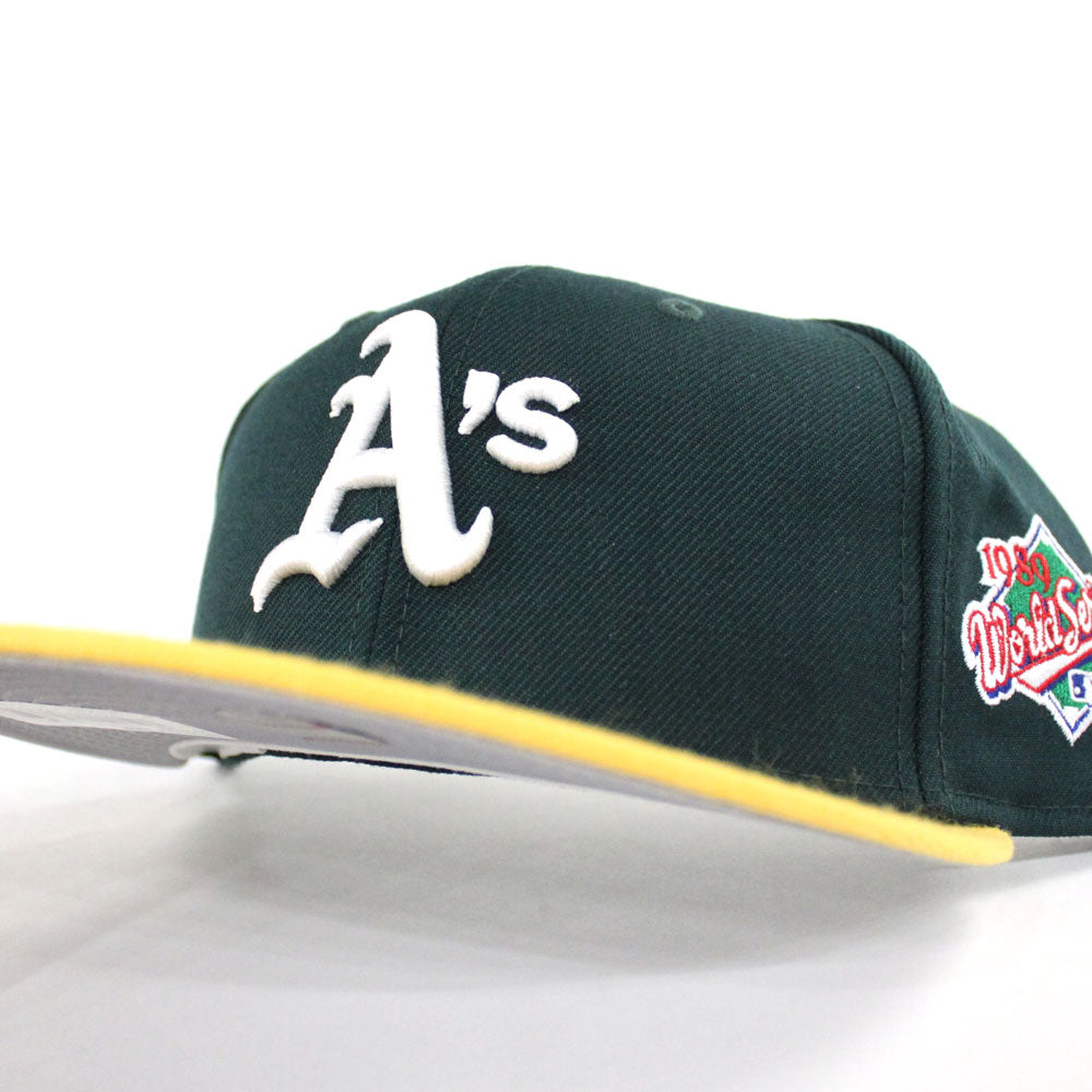 Oakland Athletics 1989 World Series New Era 59Fifty Fitted Hat (GREEN UNDER  BRIM) - The Bay Bridge Series 59FIFTY Fitteds - 1989 World Series Fitted  Caps – ECAPCITY