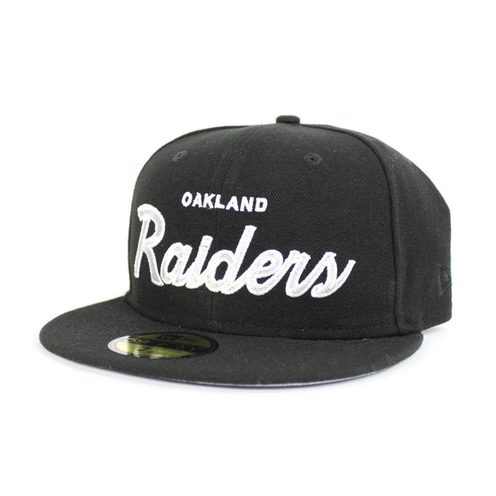 Men's New Era Gray Oakland Raiders Omaha 59FIFTY Fitted Hat