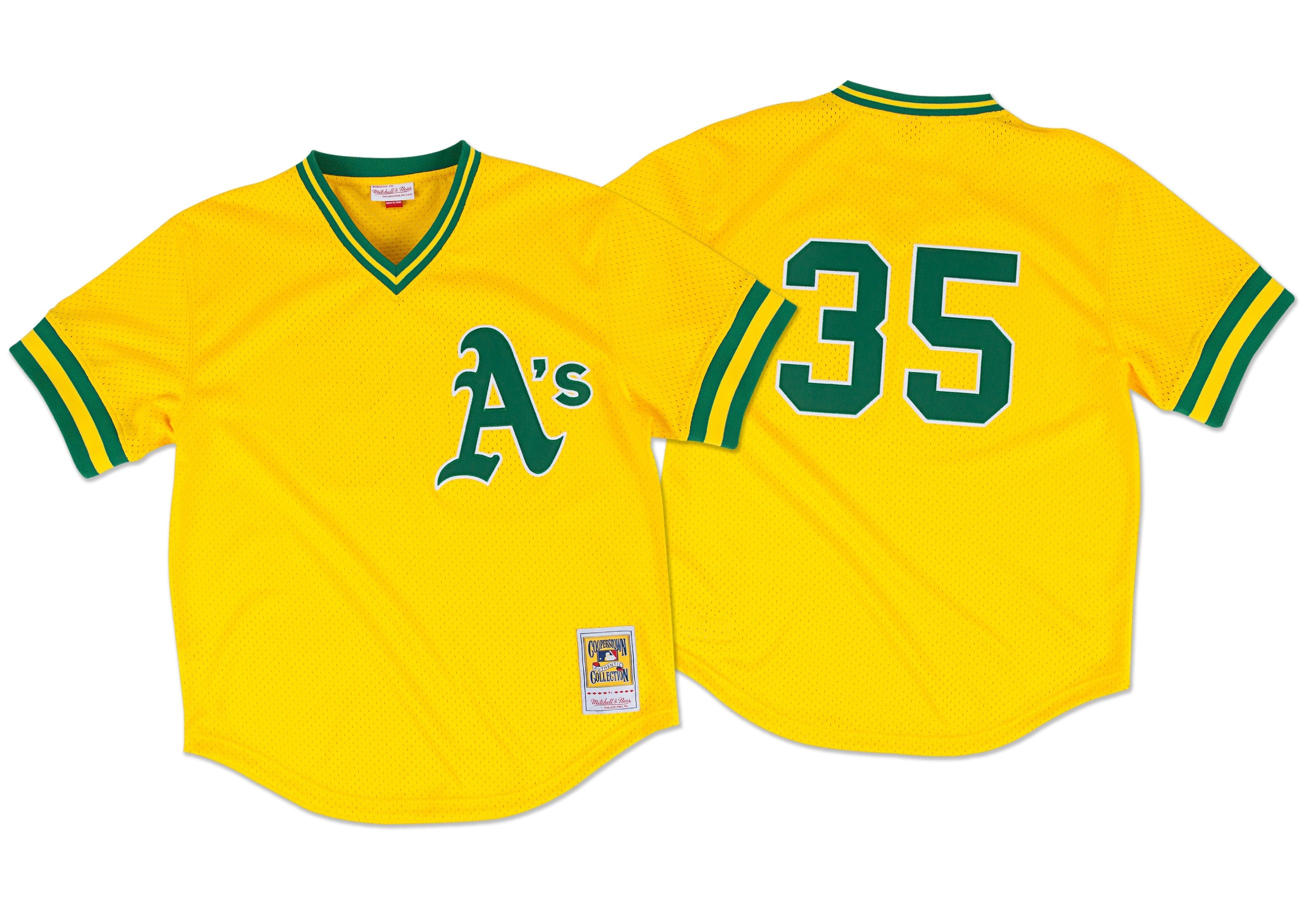 Oakland Athletics 35 Rickey Henderson Mitchell Ness 1984 Authentic ECAPCITY