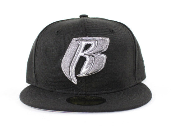 Ruff Ryders New Era 59Fifty Fitted Hats (Black Metallic
