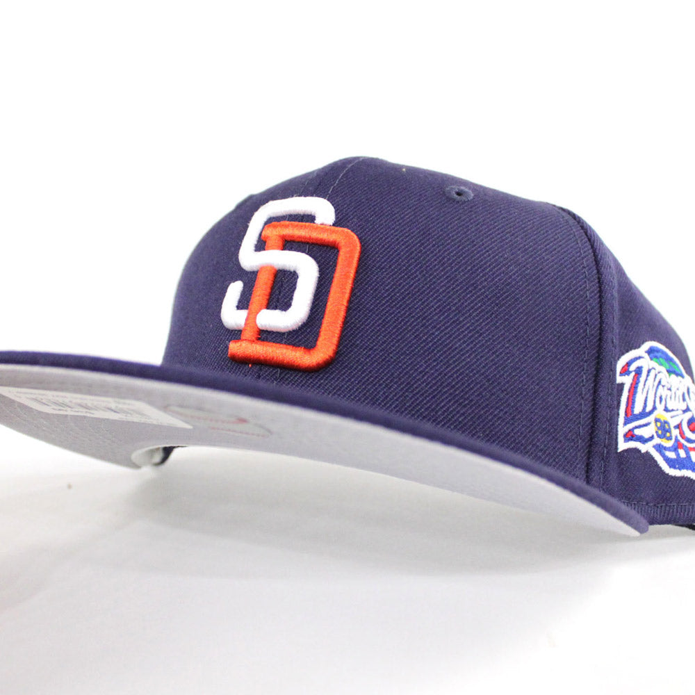 SAN DIEGO PADRES 1998 WORLD SERIES ORANGE ICY BLUE BRIM NEW ERA FITTED –  Sports World 165