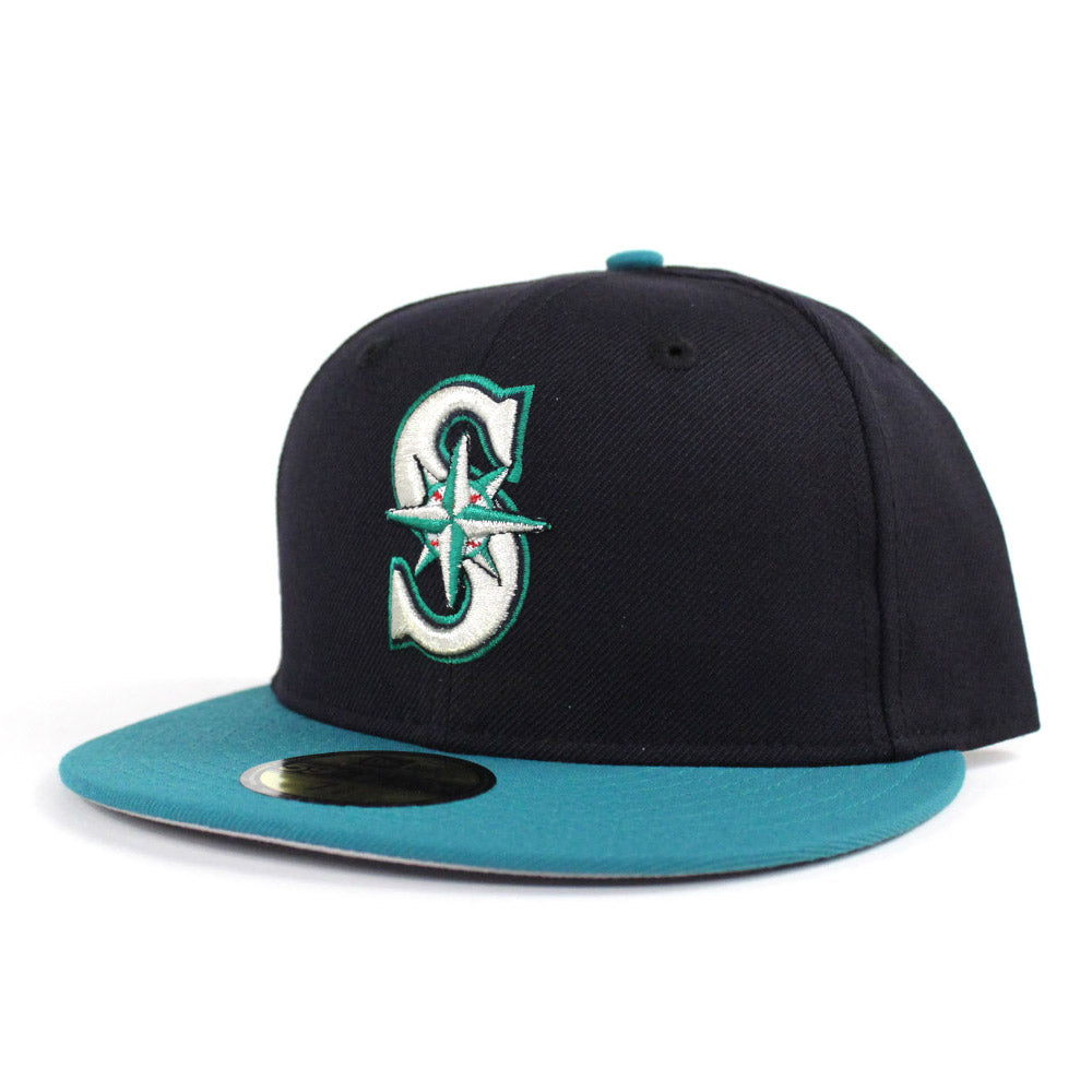 Seattle Mariners 1999-2003 New Era 59Fifty Fitted Hat (Retro Gray Under  Brim)
