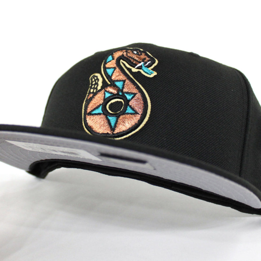 Navy Blue Tuscan Sidewinders Rust Visor Icy Blue Bottom Pacific Coast League Side Patch New Era 59FIFTY Fitted 7