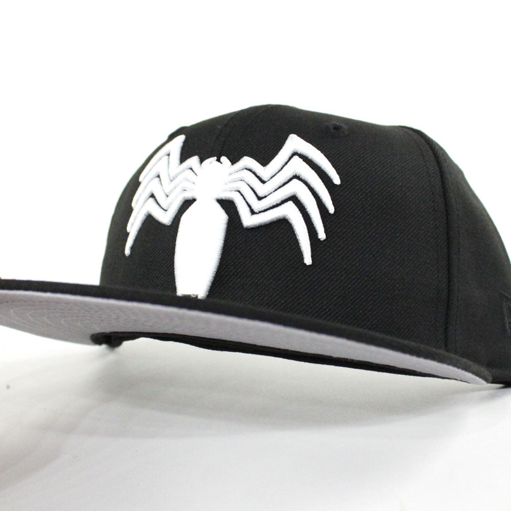 VENOM New Era 59Fifty Fitted Hat Black Gray Under Brim Fitted Caps Marvel Entertainment New Era Custom Fitted Hats ECAPCITY