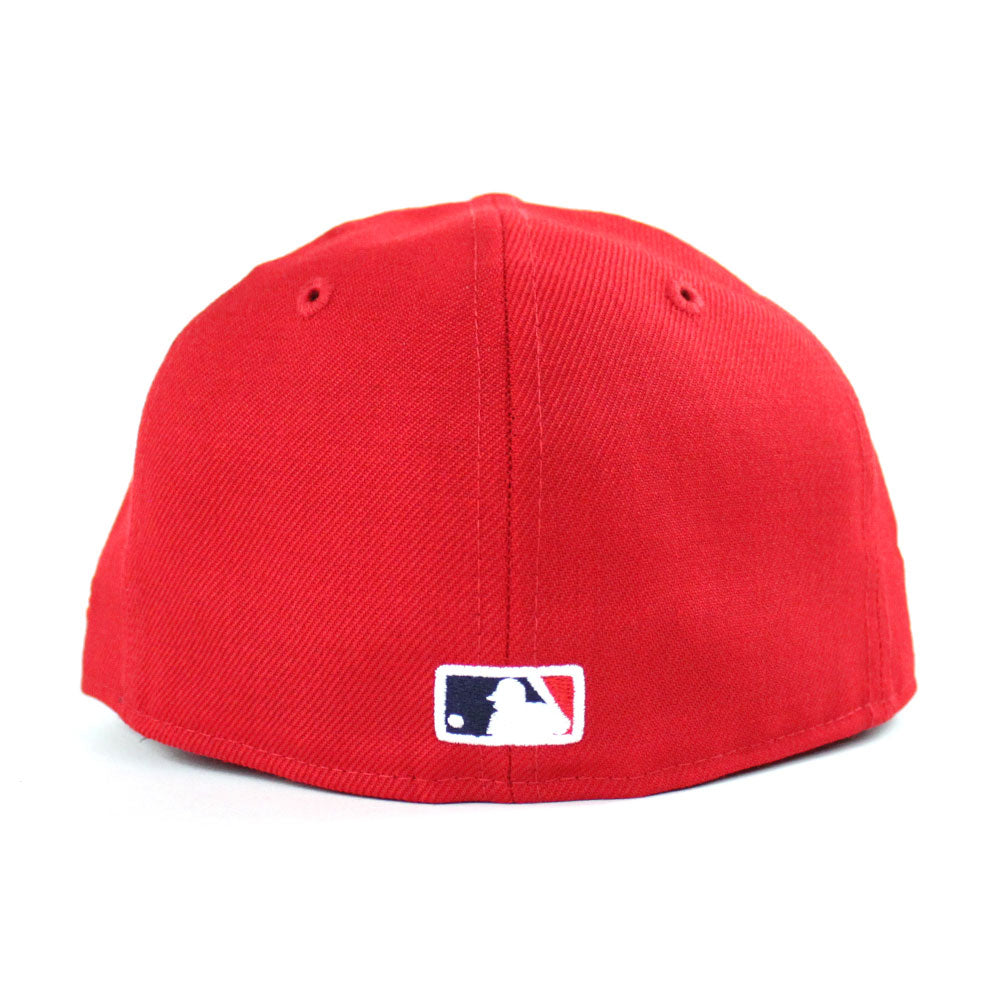 Washington Nationals MLB SILHOUETTE PINSTRIPE Red-White Fitted Ha